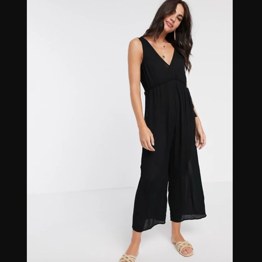 ASOS DESIGN Rope Drawstring Waist Jumpsuit